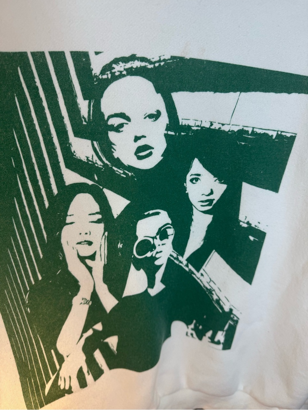 Green Graphic Women Crewneck hoodie